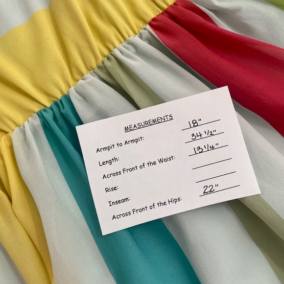 ALICE + OLIVIA Anita Silk Pastel Stripe Dress Retro Blouson Button Back Medium - Picture 15 of 16